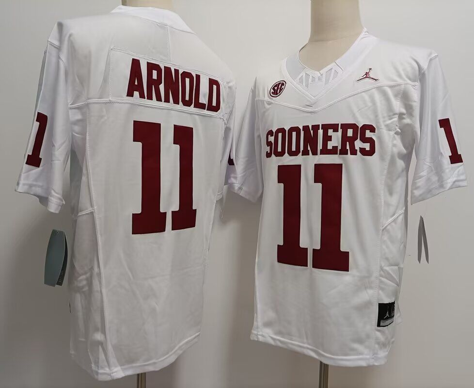 NCAA 2024 Men Oklahoma Sooners #11 Arnold white jerseys